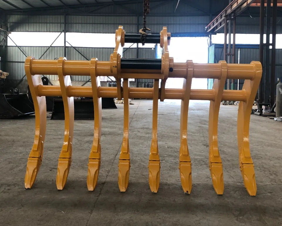 Тяжелая стальная экскаваторная корневая гребка экскаваторная гребка для удаления корней